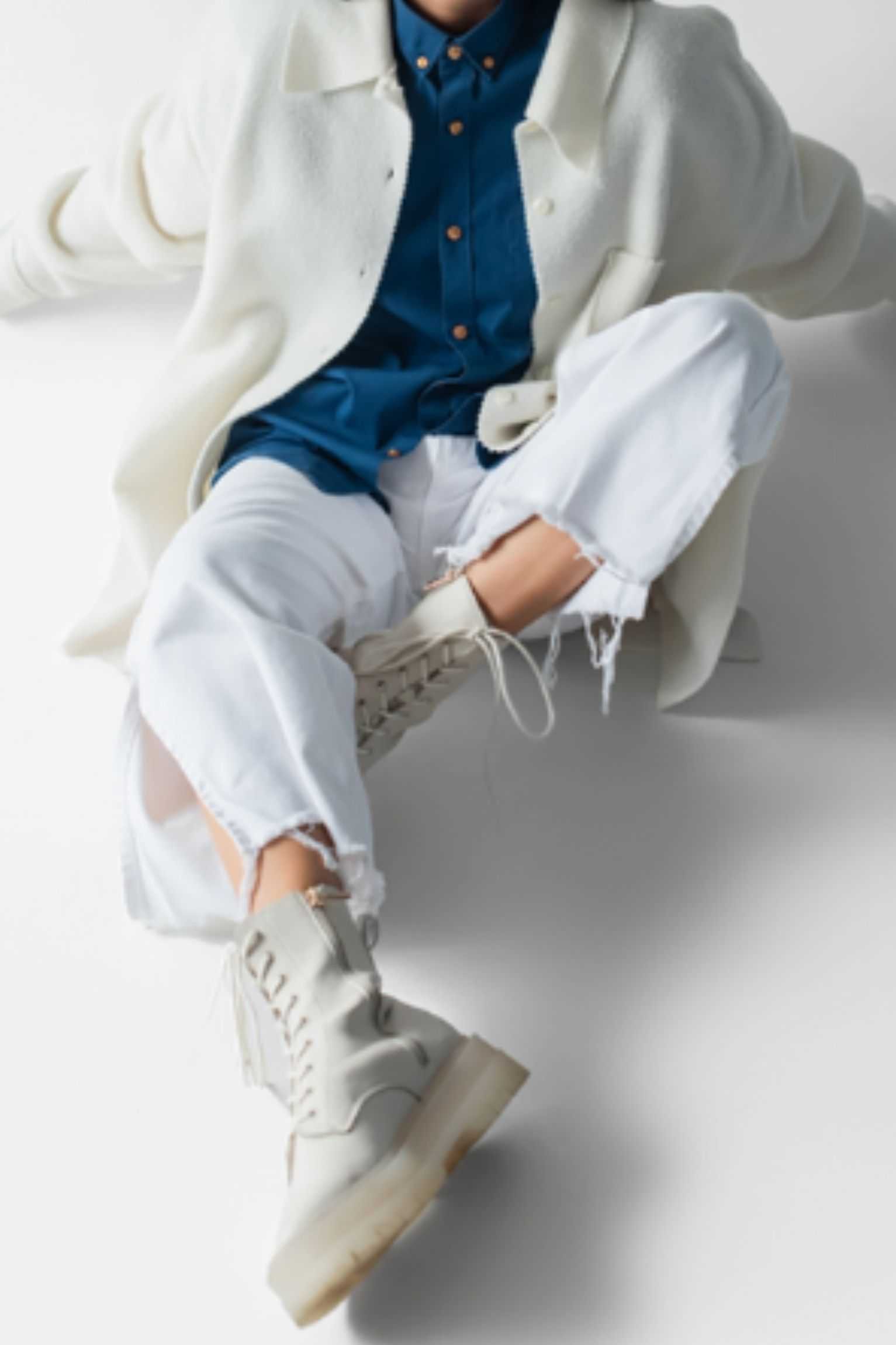 Cream Oversized Shirt Jacket Outfit