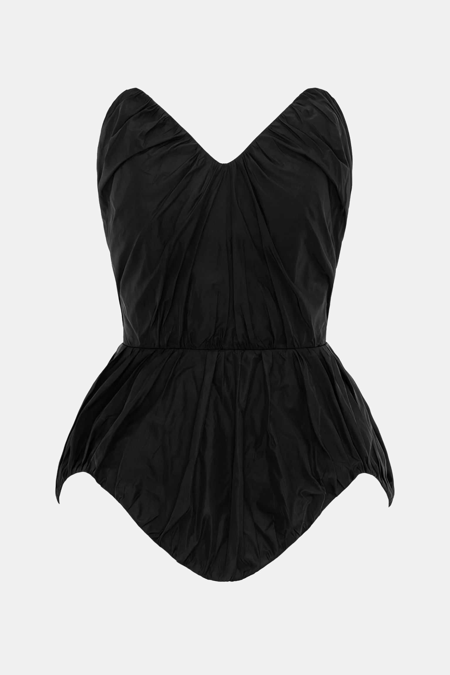 Draped V Neck Sweetheart Corset Top