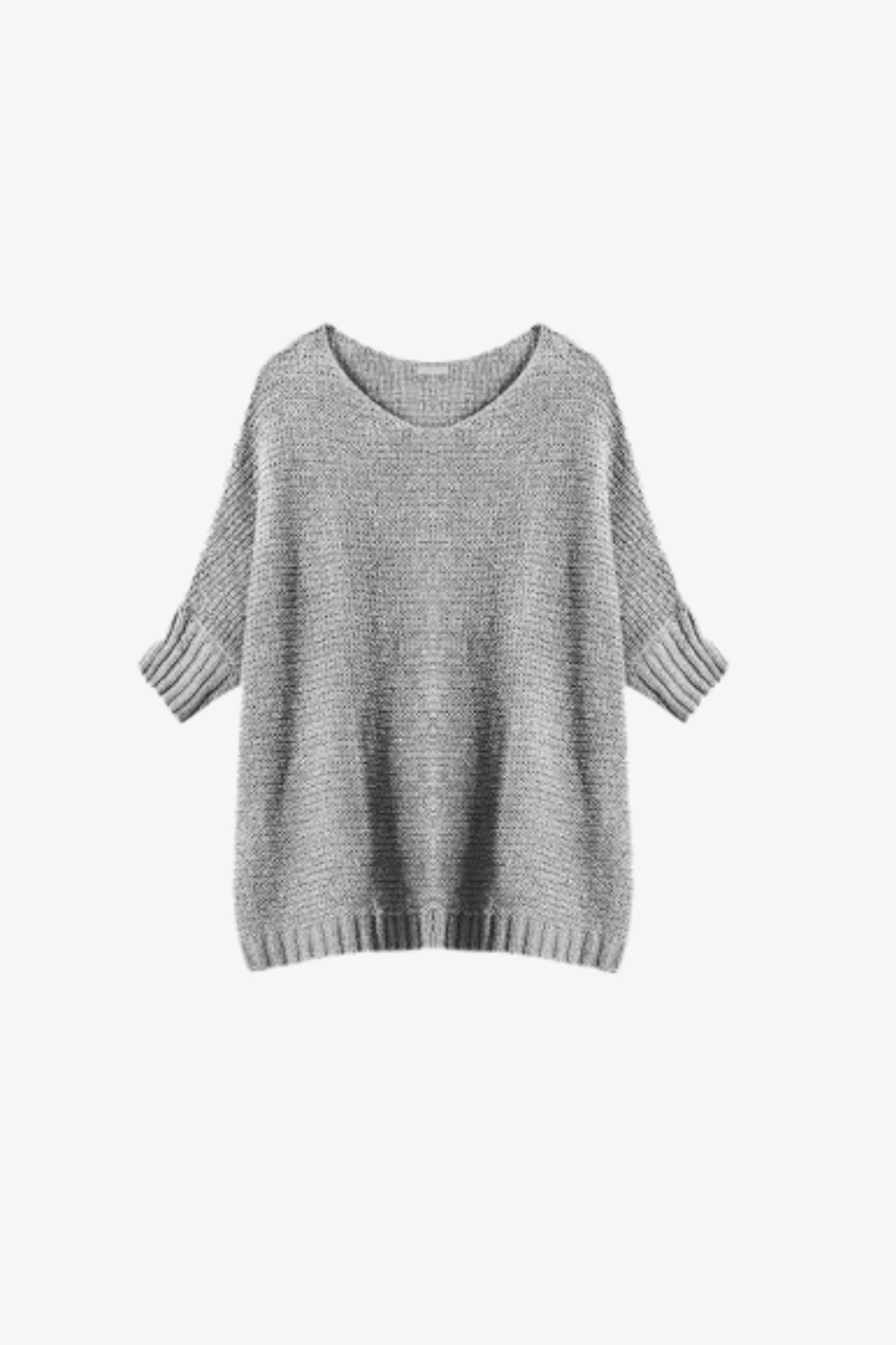 grey oversized loose top