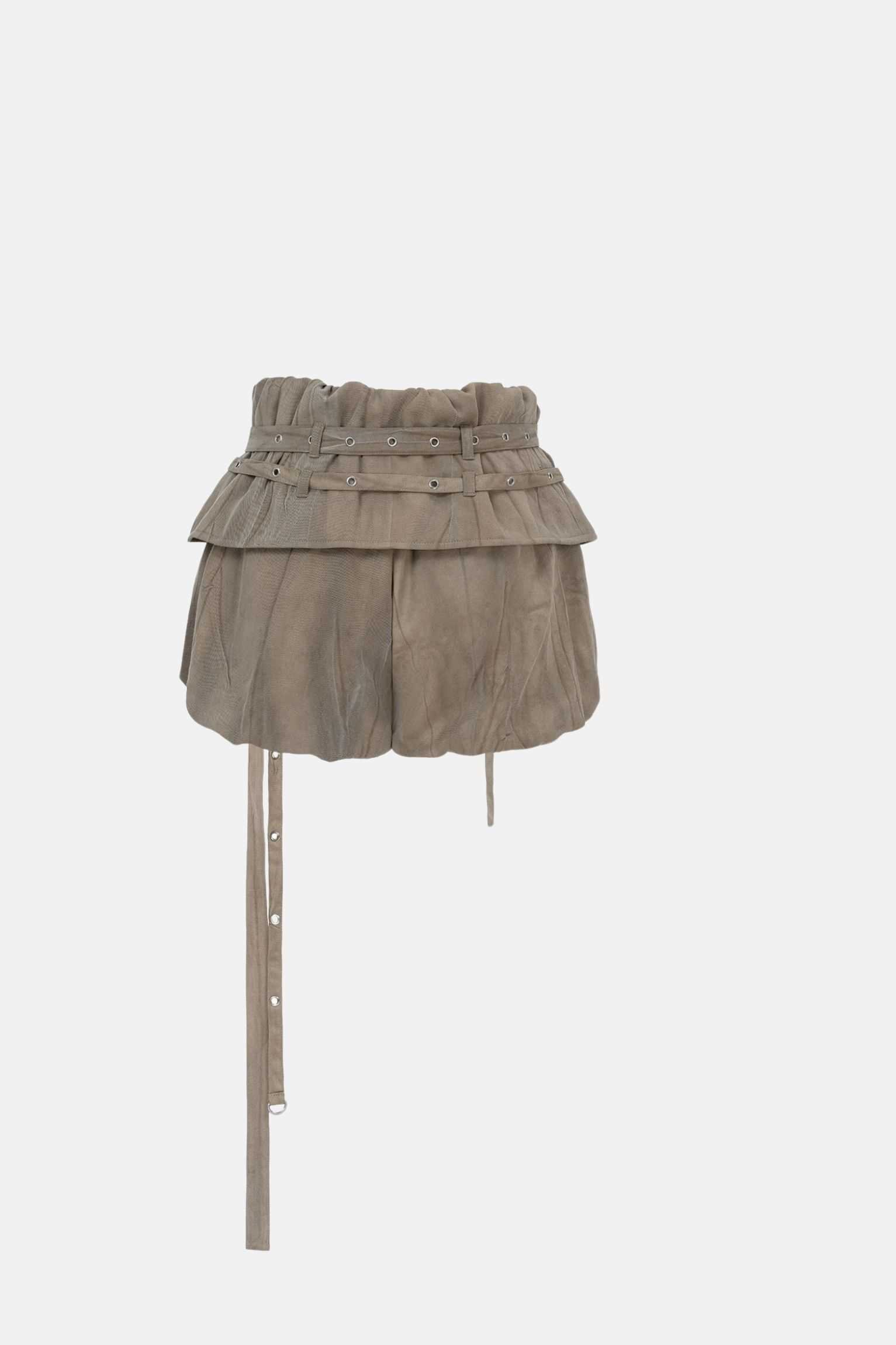 Layered Strapped Cargo Shorts-1