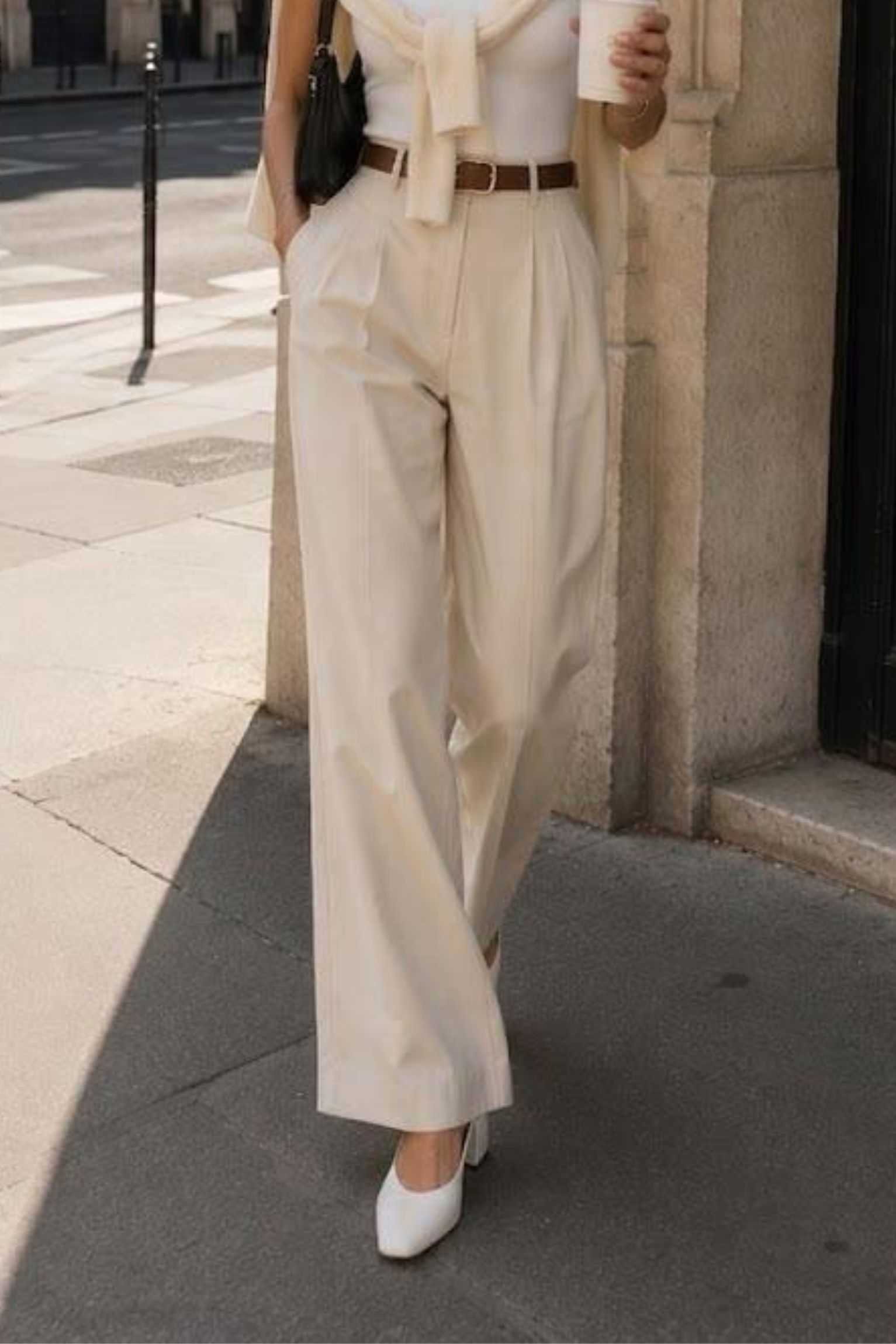 Off-White Wide-Leg Trousers