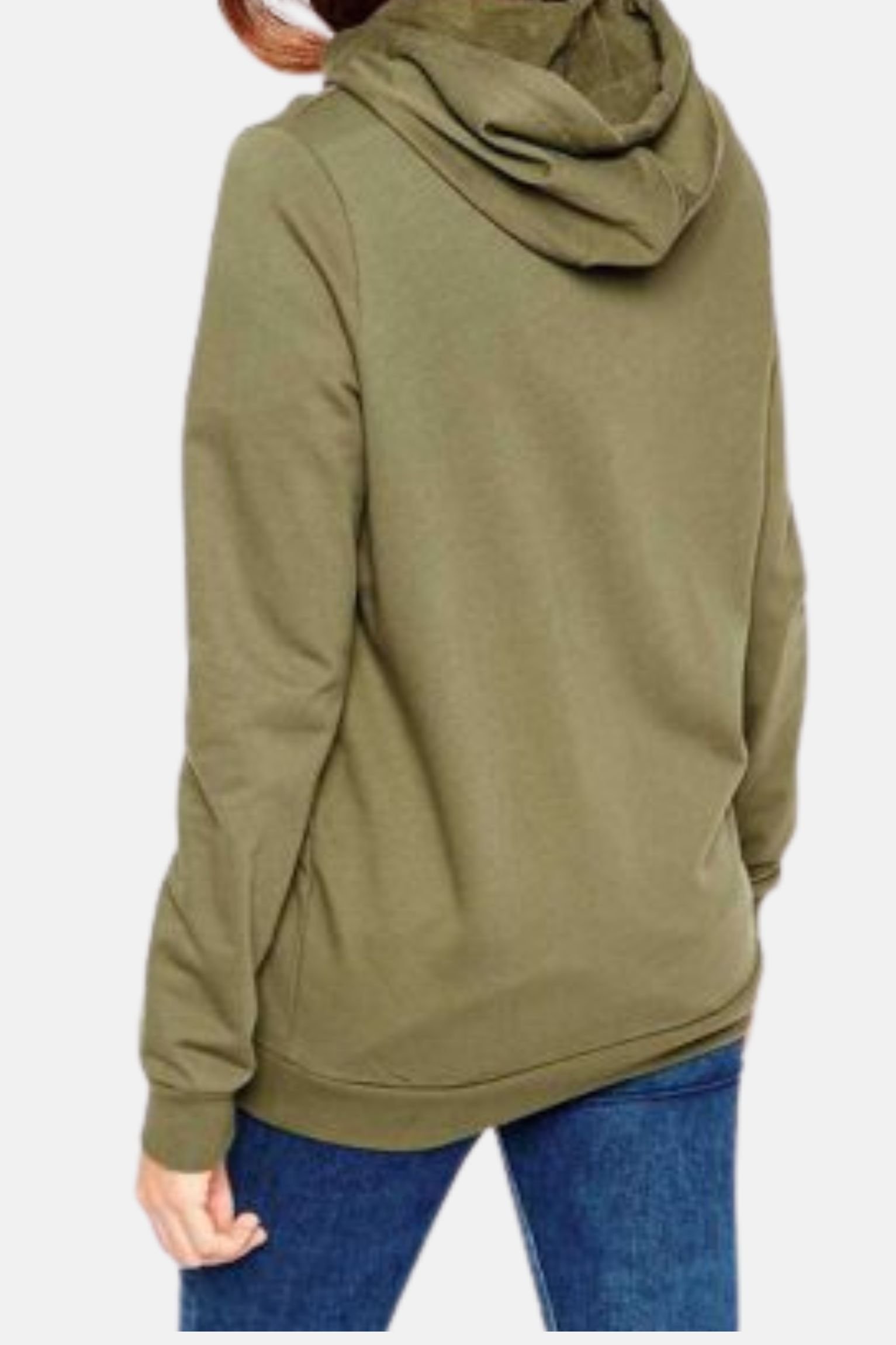 Olive Pullover Hoodie Rear