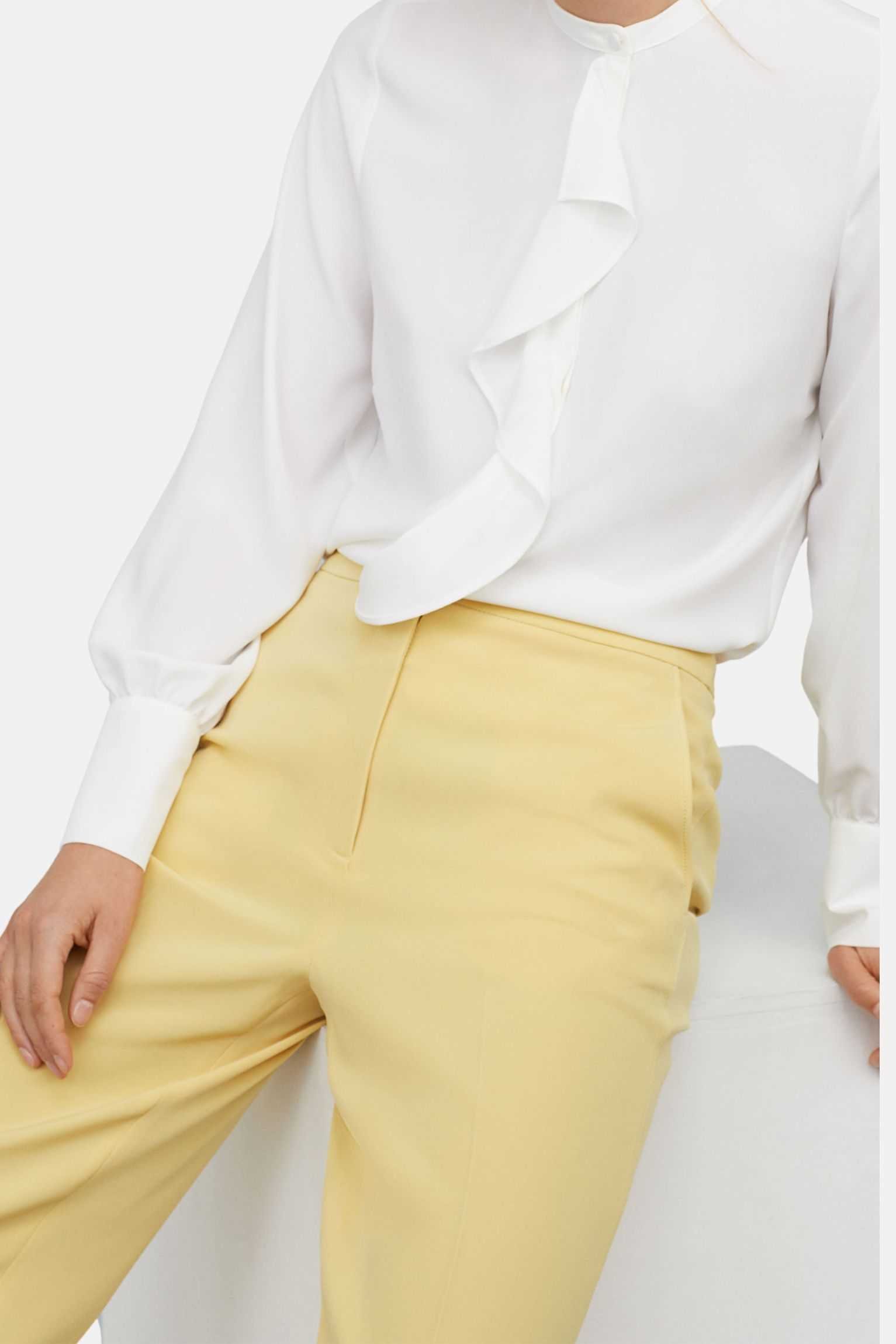 pastel yellow tailored pants (2)