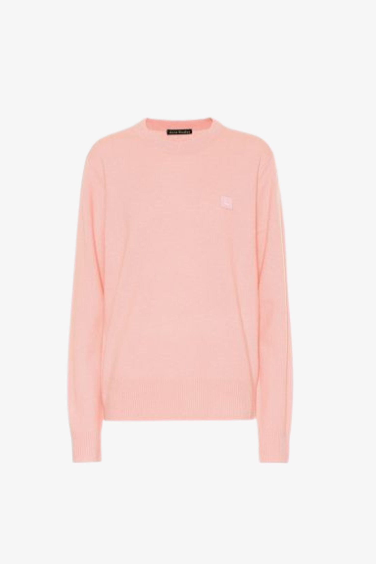 soft pink crewneck sweatshirt