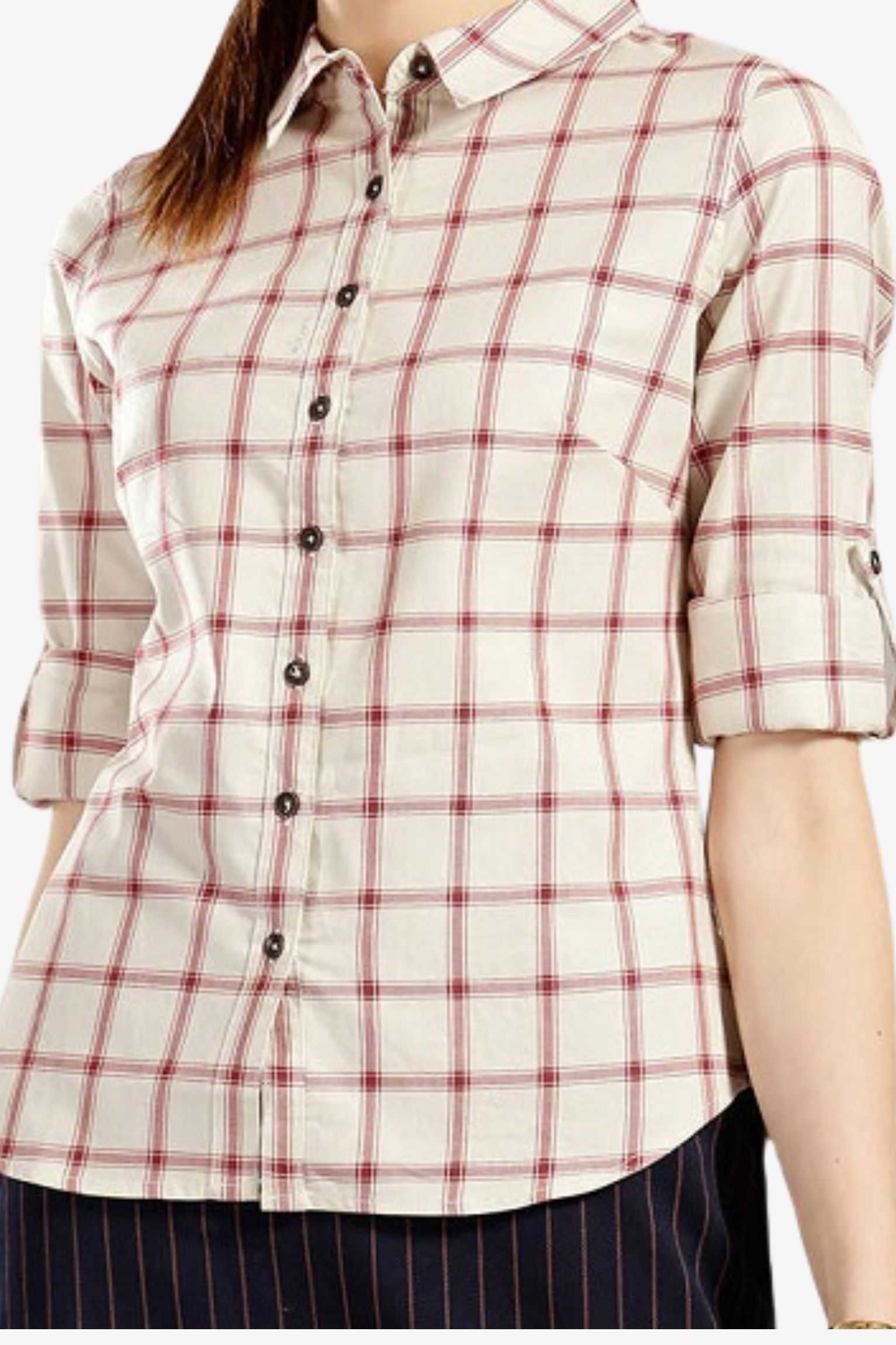 white blue plaid check shirt 2