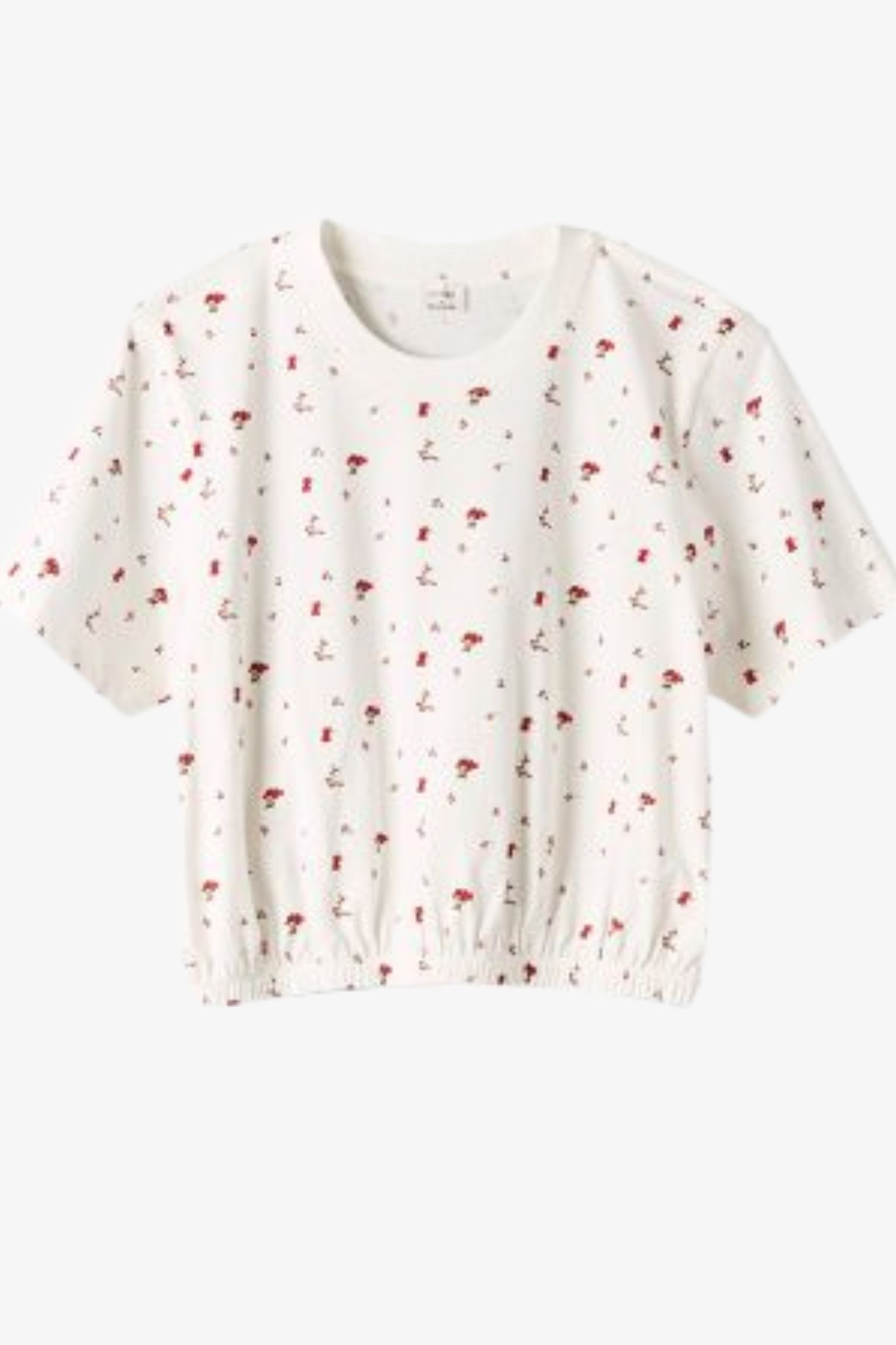 white floral printed tee
