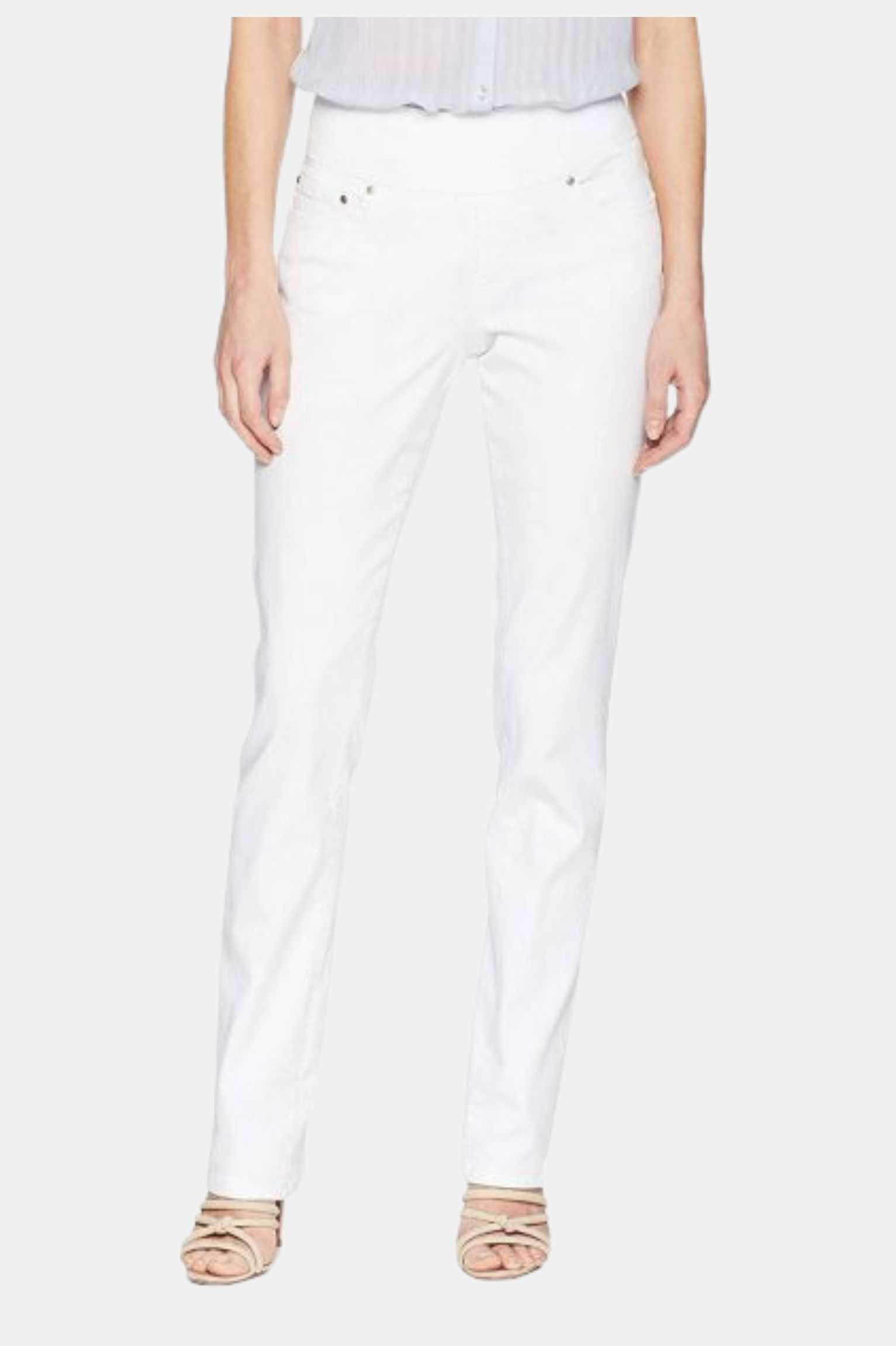 white slim jeans