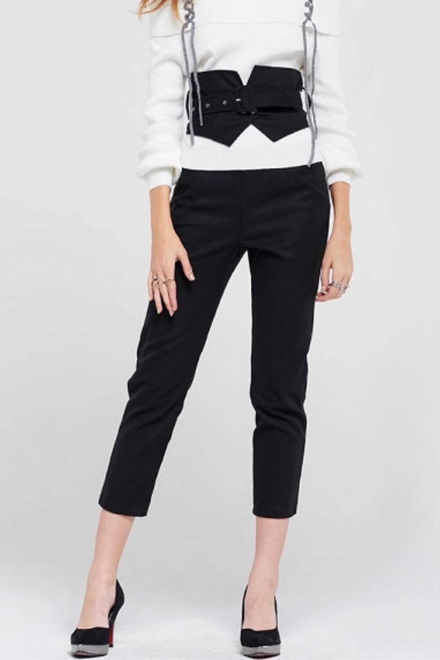 Wide Corset Belt Trouser Set